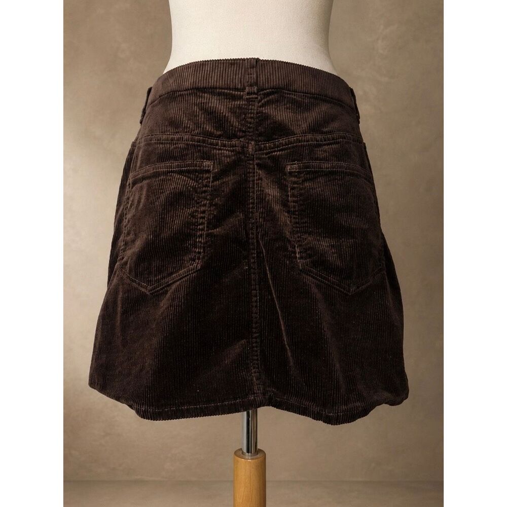 Uniqlo x Comptoir des Cotonniers Size L Corduroy Mini Skirt Brown A-Line - Picture 5 of 9